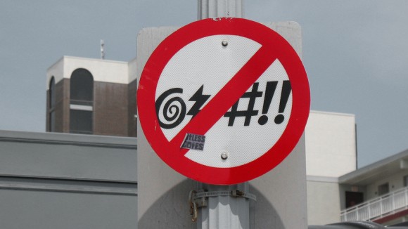 no cussing sign from Virginia Beach