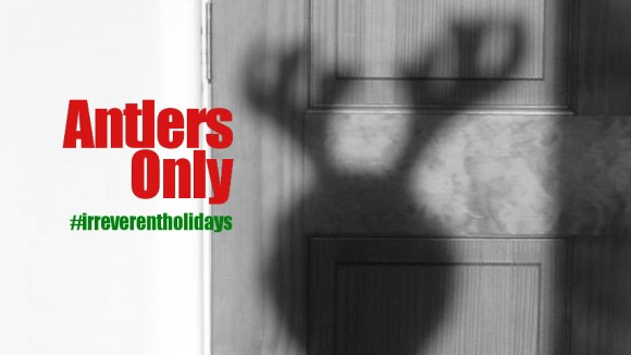 shadow of a man in antlers