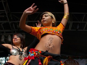 two belly dancers