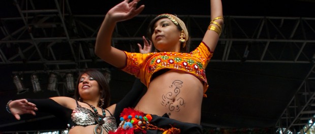 two belly dancers