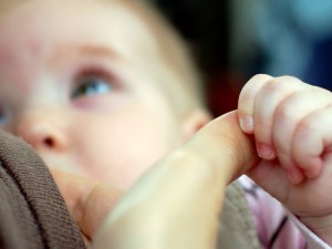 a breastfeeding infant