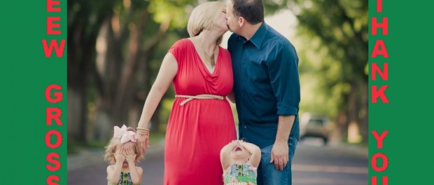 parents kissing in front of kids