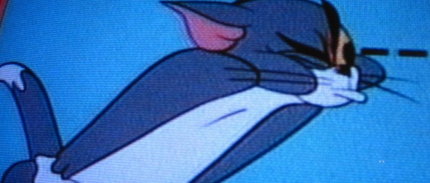 tv showing Tom from Tom and Jerry
