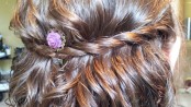wavy hair with a braid